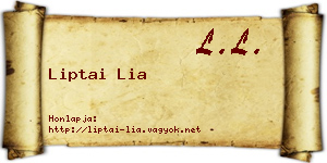 Liptai Lia névjegykártya